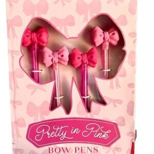 Pretty in Pink Set of Four Bow Pens
